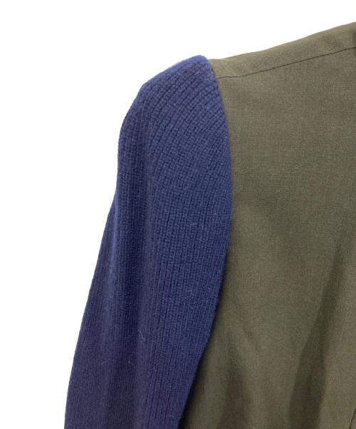sacai（サカイ）sacai (サカイ) Suiting Mix Shirt グリーン×ネイビー サイズ:	SIZE 2の古着・服飾アイテム