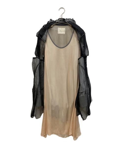 sacai（サカイ）sacai (サカイ) ドッキング レース シフォン ハイブリッド ノースリーブ ワンピース グレー サイズ:SIZE 1の古着・服飾アイテム