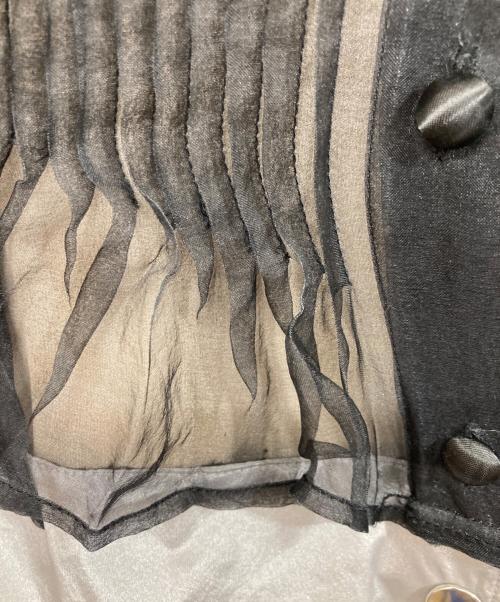 sacai（サカイ）sacai (サカイ) ドッキング レース シフォン ハイブリッド ノースリーブ ワンピース グレー サイズ:SIZE 1の古着・服飾アイテム