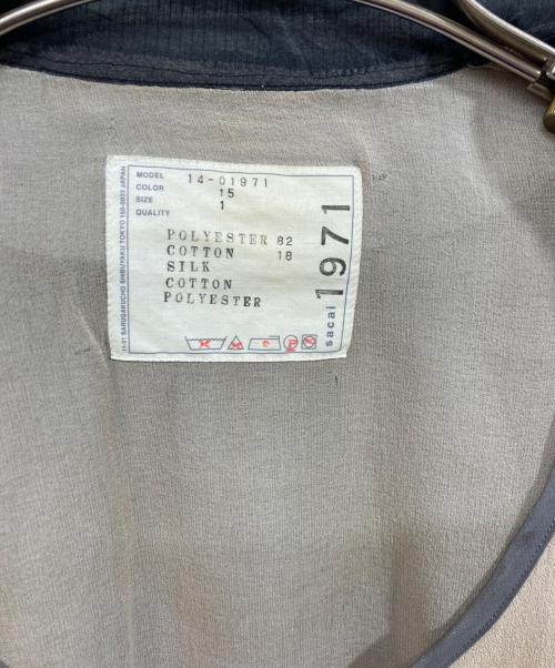 sacai（サカイ）sacai (サカイ) ドッキング レース シフォン ハイブリッド ノースリーブ ワンピース グレー サイズ:SIZE 1の古着・服飾アイテム