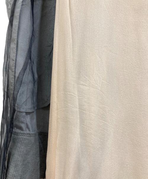 sacai（サカイ）sacai (サカイ) ドッキング レース シフォン ハイブリッド ノースリーブ ワンピース グレー サイズ:SIZE 1の古着・服飾アイテム