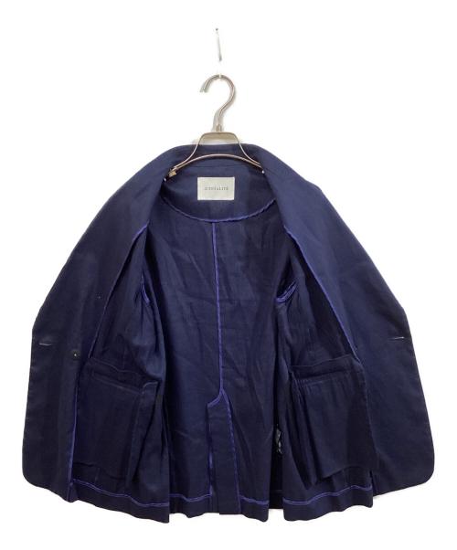 La TOTALITE（ラ ト―タリテ）La TOTALITE (ラ ト―タリテ) 麻レーヨンダブルブレストジャケット ネイビー サイズ:SIZE 38の古着・服飾アイテム