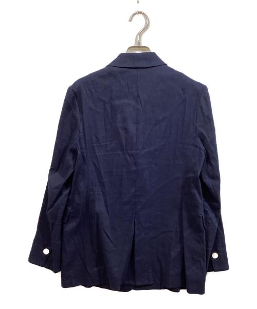 La TOTALITE（ラ ト―タリテ）La TOTALITE (ラ ト―タリテ) 麻レーヨンダブルブレストジャケット ネイビー サイズ:SIZE 38の古着・服飾アイテム