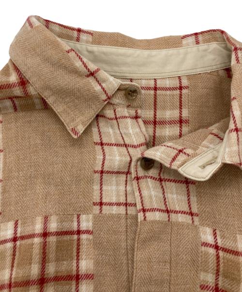 PAPAS（パパス）PAPAS (パパス) ネルシャツ ベージュ サイズ:LLの古着・服飾アイテム