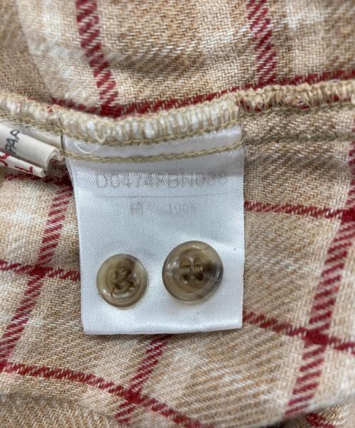 PAPAS（パパス）PAPAS (パパス) ネルシャツ ベージュ サイズ:LLの古着・服飾アイテム