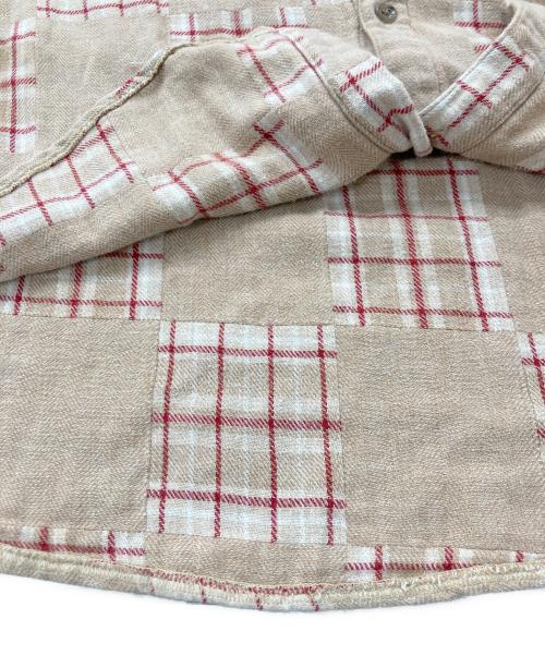 PAPAS（パパス）PAPAS (パパス) ネルシャツ ベージュ サイズ:LLの古着・服飾アイテム
