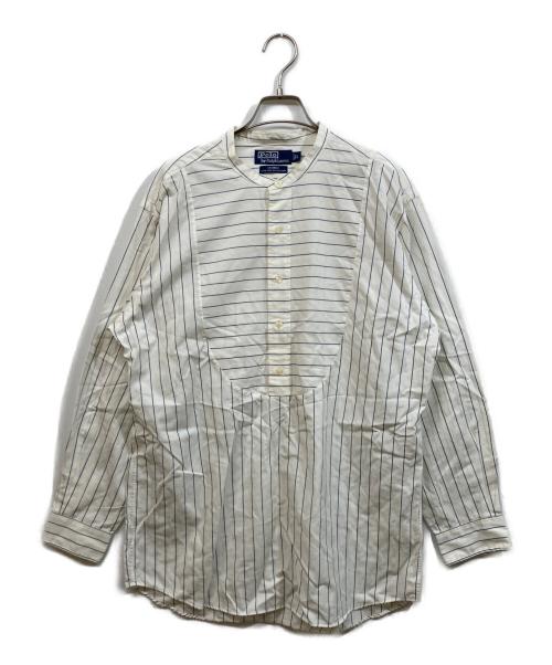 POLO RALPH LAUREN（ポロ・ラルフローレン）POLO RALPH LAUREN (ポロ・ラルフローレン) バンドカラー プルオーバーシャツ ホワイト サイズ:SIZE Lの古着・服飾アイテム