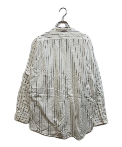 POLO RALPH LAUREN（ポロ・ラルフローレン）POLO RALPH LAUREN (ポロ・ラルフローレン) バンドカラー プルオーバーシャツ ホワイト サイズ:SIZE Lの古着・服飾アイテム