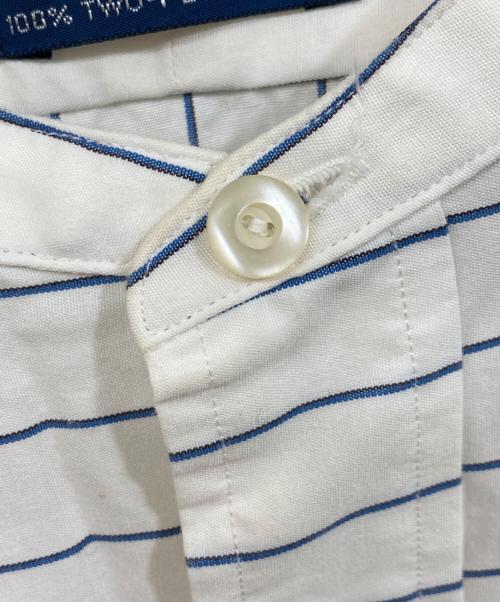 POLO RALPH LAUREN（ポロ・ラルフローレン）POLO RALPH LAUREN (ポロ・ラルフローレン) バンドカラー プルオーバーシャツ ホワイト サイズ:SIZE Lの古着・服飾アイテム