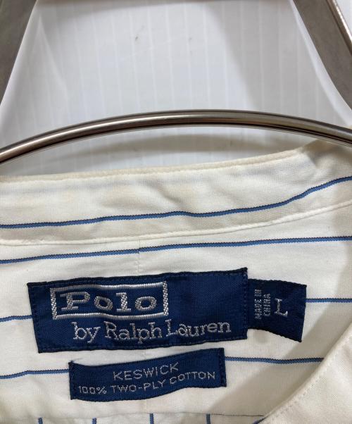 POLO RALPH LAUREN（ポロ・ラルフローレン）POLO RALPH LAUREN (ポロ・ラルフローレン) バンドカラー プルオーバーシャツ ホワイト サイズ:SIZE Lの古着・服飾アイテム
