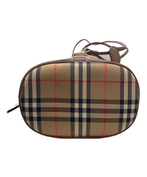 Burberry's（バーバリーズ）Burberry's (バーバリーズ) ノバチェック 巾着型ショルダーバッグ ベージュの古着・服飾アイテム