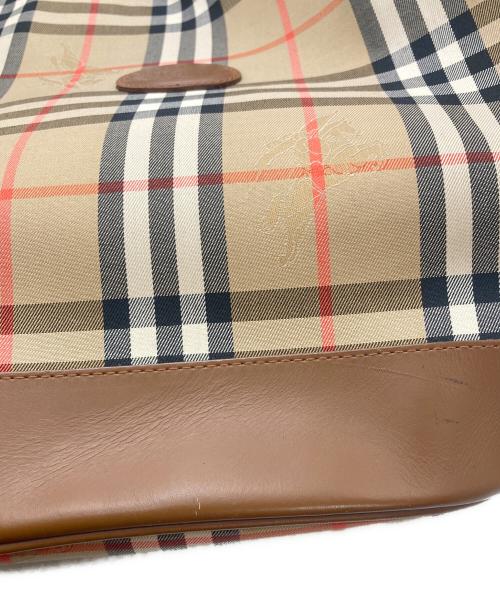 Burberry's（バーバリーズ）Burberry's (バーバリーズ) ノバチェック 巾着型ショルダーバッグ ベージュの古着・服飾アイテム