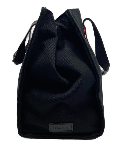 PS Paul Smith（ＰＳポールスミス）PS Paul Smith (ＰＳポールスミス) マルチストライプハンドバッグ ブラックの古着・服飾アイテム
