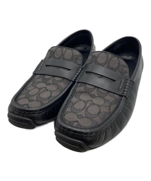 COACH（コーチ）COACH (コーチ) リアム ドライバー・シグネチャー ジャカードローファー ブラック サイズ:26.5の古着・服飾アイテム