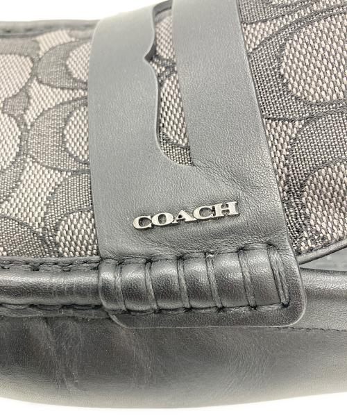 COACH（コーチ）COACH (コーチ) リアム ドライバー・シグネチャー ジャカードローファー ブラック サイズ:26.5の古着・服飾アイテム