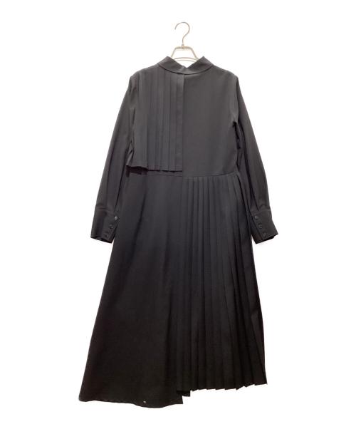 UNITED TOKYO（ユナイテッドトーキョー）UNITED TOKYO (ユナイテッドトーキョー) アシンメトリープリーツワンピース ブラック サイズ:SIZE 0の古着・服飾アイテム