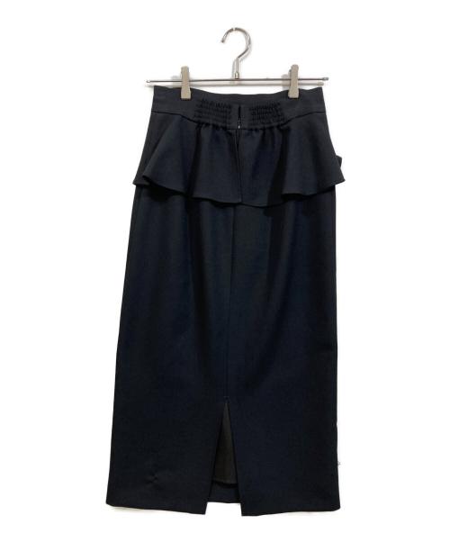 NOLLEY'S（ノーリーズ）NOLLEY'S (ノーリーズ) ウォッシャブルペプラムタイトミディスカート ブラック サイズ:SIZE 38の古着・服飾アイテム