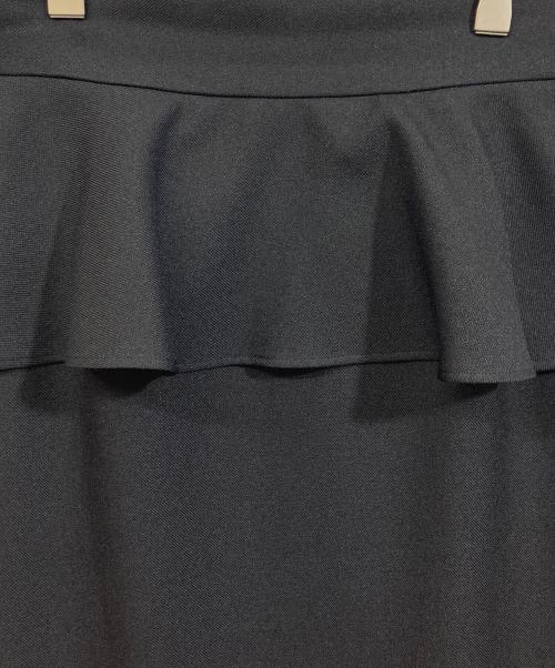 NOLLEY'S（ノーリーズ）NOLLEY'S (ノーリーズ) ウォッシャブルペプラムタイトミディスカート ブラック サイズ:SIZE 38の古着・服飾アイテム