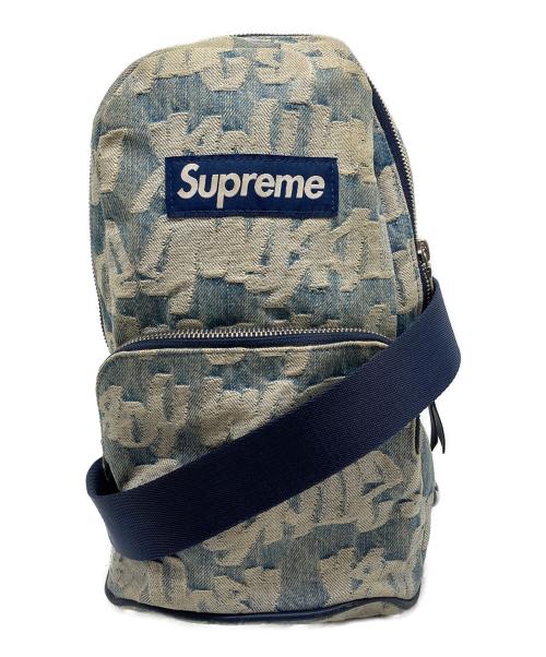 SUPREME（シュプリーム）SUPREME (シュプリーム) Fat Tip Jacquard Denim Sling Bag ネイビーの古着・服飾アイテム