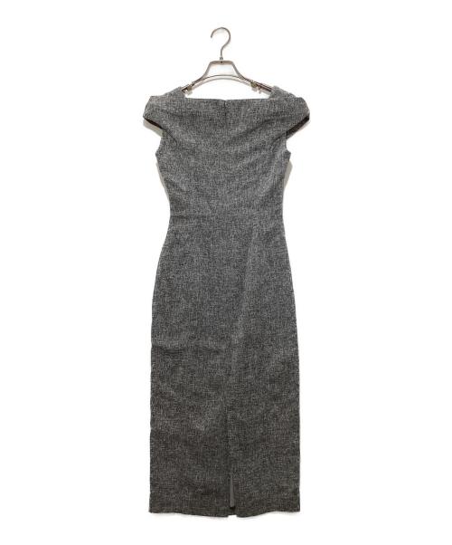 JENNE（ジェンヌ）JENNE (ジェンヌ) シックストレートワンピースノースリーブワンピース グレー サイズ:Sの古着・服飾アイテム