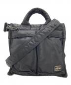 PORTERポーター）の古着「SQUARE TOTE BAG/スクエアトートバッグ」｜ブラック