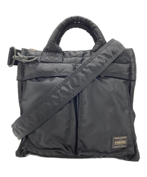 PORTER（ポーター）PORTER (ポーター) SQUARE TOTE BAG/スクエアトートバッグ ブラックの古着・服飾アイテム