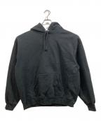 SUPREMEシュプリーム）の古着「Satin Applique Hooded Sweatshirt」｜ブラック