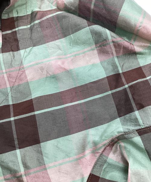 NICENESS（ナイスネス）NICENESS (ナイスネス) Silk Check Anorak グリーン サイズ:Mの古着・服飾アイテム