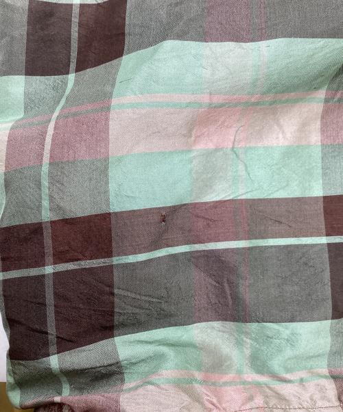 NICENESS（ナイスネス）NICENESS (ナイスネス) Silk Check Anorak グリーン サイズ:Mの古着・服飾アイテム