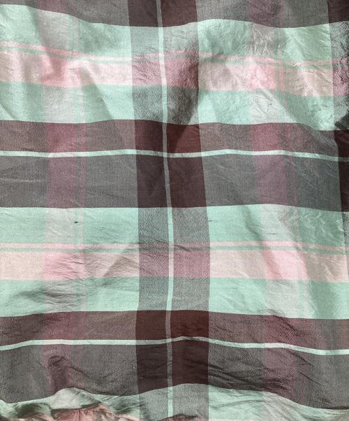 NICENESS（ナイスネス）NICENESS (ナイスネス) Silk Check Anorak グリーン サイズ:Mの古着・服飾アイテム