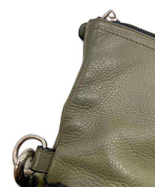 COACH（コーチ）COACH (コーチ) サリバン スムースレザー フォルドオーバー トート ブラック×グリーンの古着・服飾アイテム