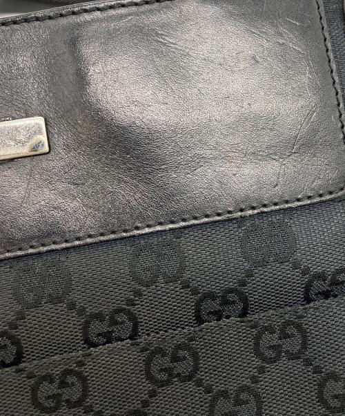 GUCCI（グッチ）GUCCI (グッチ) GGキャンバス ショルダーバッグ ブラックの古着・服飾アイテム