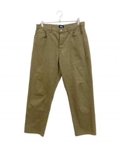 中古・古着通販】stussy (ステューシー) チェックパンツ グリーン