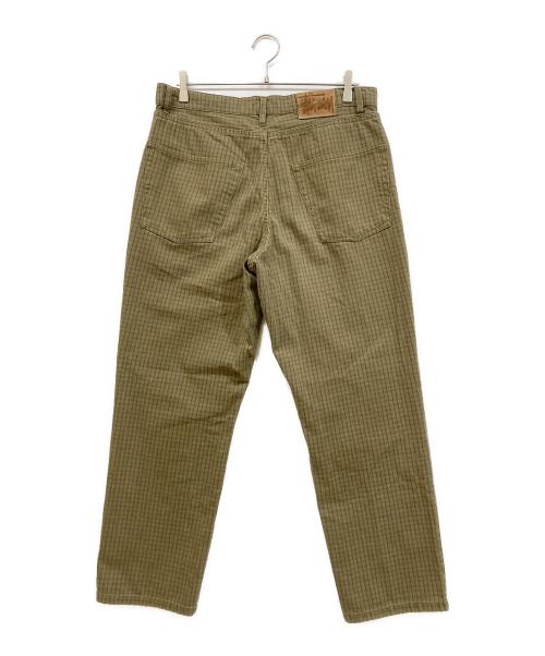 stussy（ステューシー）stussy (ステューシー) チェックパンツ グリーン サイズ:W32の古着・服飾アイテム