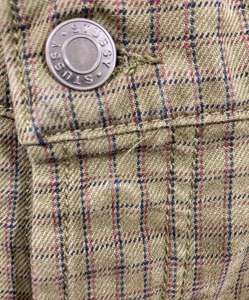 stussy（ステューシー）stussy (ステューシー) チェックパンツ グリーン サイズ:W32の古着・服飾アイテム