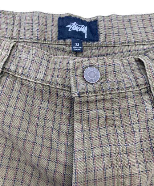stussy（ステューシー）stussy (ステューシー) チェックパンツ グリーン サイズ:W32の古着・服飾アイテム