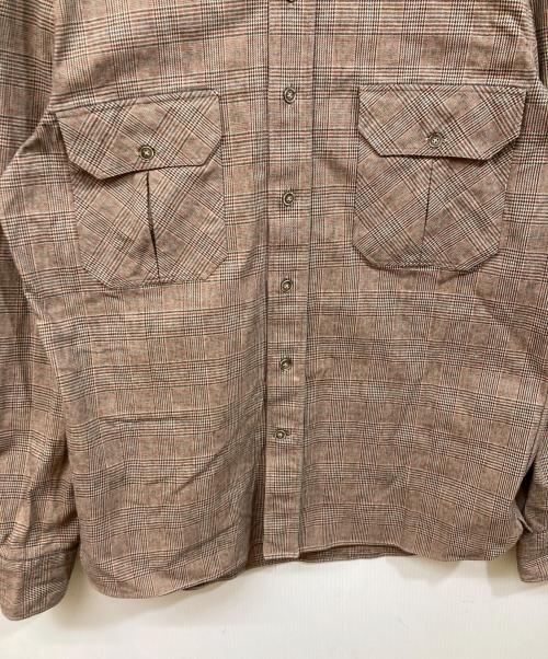 giannetto（ジャンネット）giannetto (ジャンネット) チェックシャツ ベージュ サイズ:	SIZE Mの古着・服飾アイテム