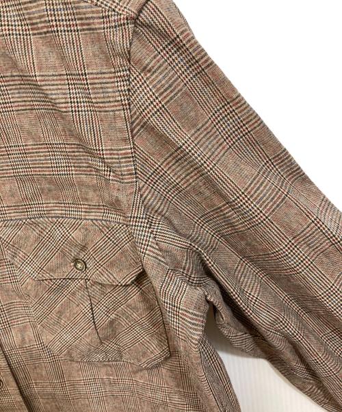 giannetto（ジャンネット）giannetto (ジャンネット) チェックシャツ ベージュ サイズ:	SIZE Mの古着・服飾アイテム