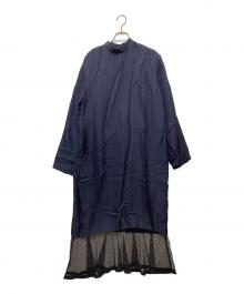 TOGA（トーガ）の古着「Cupra stripe dress」｜ネイビー