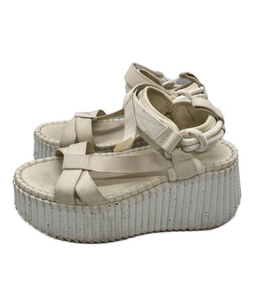 Chloe（クロエ）Chloe (クロエ) MANA プラットフォームストラップウェッジサンダル ベージュ サイズ:SIZE 38の古着・服飾アイテム