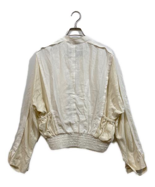 openyy（オープンワイワイ）openyy (オープンワイワイ) LINEN PANELED BOMBER アイボリー サイズ:Sの古着・服飾アイテム