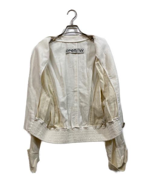 openyy（オープンワイワイ）openyy (オープンワイワイ) LINEN PANELED BOMBER アイボリー サイズ:Sの古着・服飾アイテム