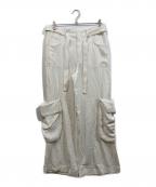openyyオープンワイワイ）の古着「Linen Cargo Pants」｜アイボリー