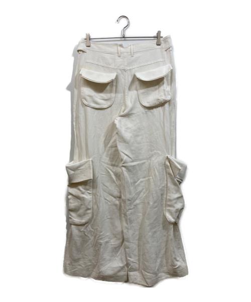 openyy（オープンワイワイ）openyy (オープンワイワイ) Linen Cargo Pants アイボリー サイズ:SIZE Mの古着・服飾アイテム