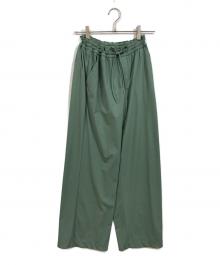 MACKINTOSH LONDON（マッキントッシュ ロンドン）の古着「トリコットストレッチワイドパンツ」｜グリーン