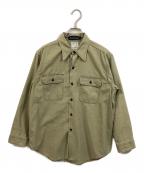 MADISON BLUEマディソンブルー）の古着「HAMPTON BACK SATIN SHIRT」｜オリーブ