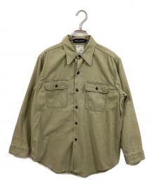 MADISON BLUE（マディソンブルー）の古着「HAMPTON BACK SATIN SHIRT」｜オリーブ