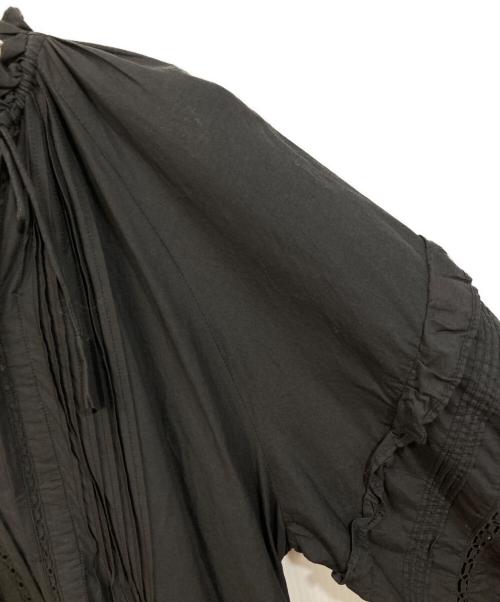 MUVEIL（ミュベール）MUVEIL (ミュベール) ストライプレースワンピース ブラック サイズ:	SIZE 38の古着・服飾アイテム