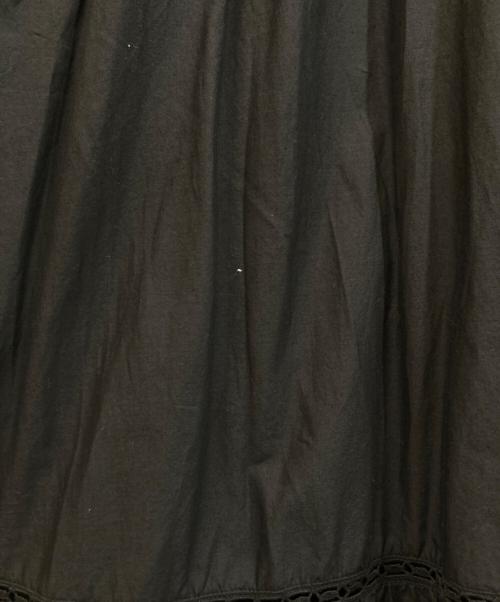 MUVEIL（ミュベール）MUVEIL (ミュベール) ストライプレースワンピース ブラック サイズ:	SIZE 38の古着・服飾アイテム