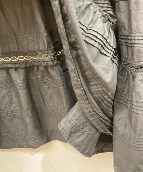 MUVEIL（ミュベール）MUVEIL (ミュベール) ストライプレースワンピース ブラック サイズ:	SIZE 38の古着・服飾アイテム